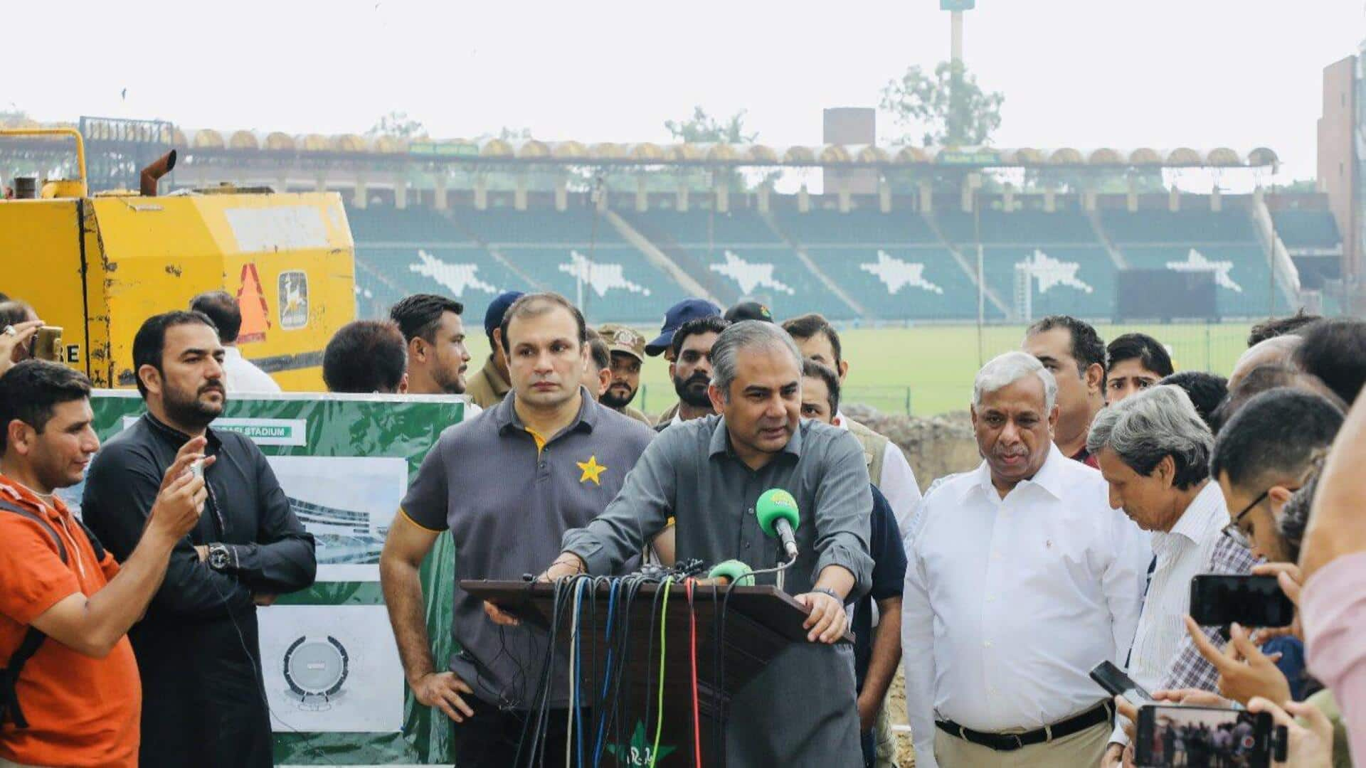 PCB chairman addresses Indian anthem blunder at Gaddafi Stadium