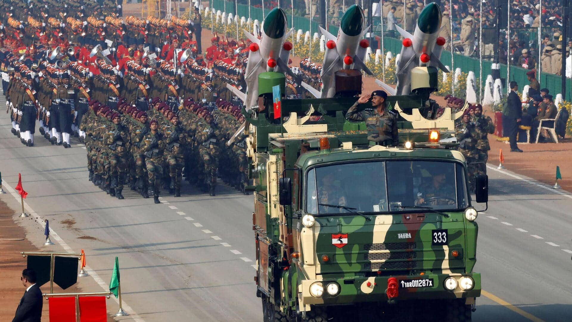 Republic Day parade begins; India's military might on display 