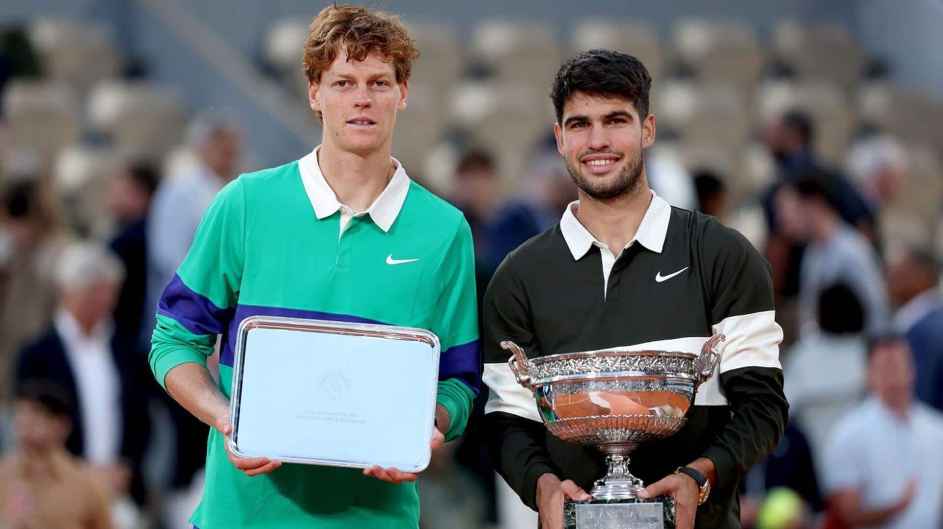 By the numbers: Fourth Sinner-Alcaraz final in 2025