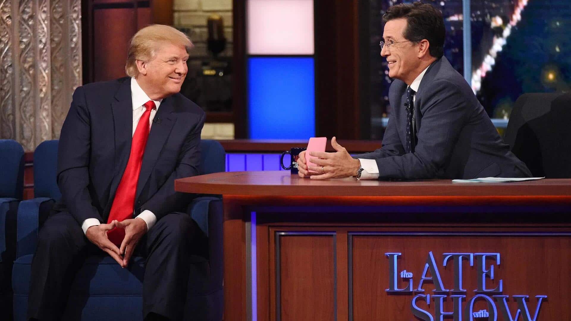 Trump denies he got Colbert fired from 'The Late Show' Trump denies he got Colbert fired from 'The Late Show'