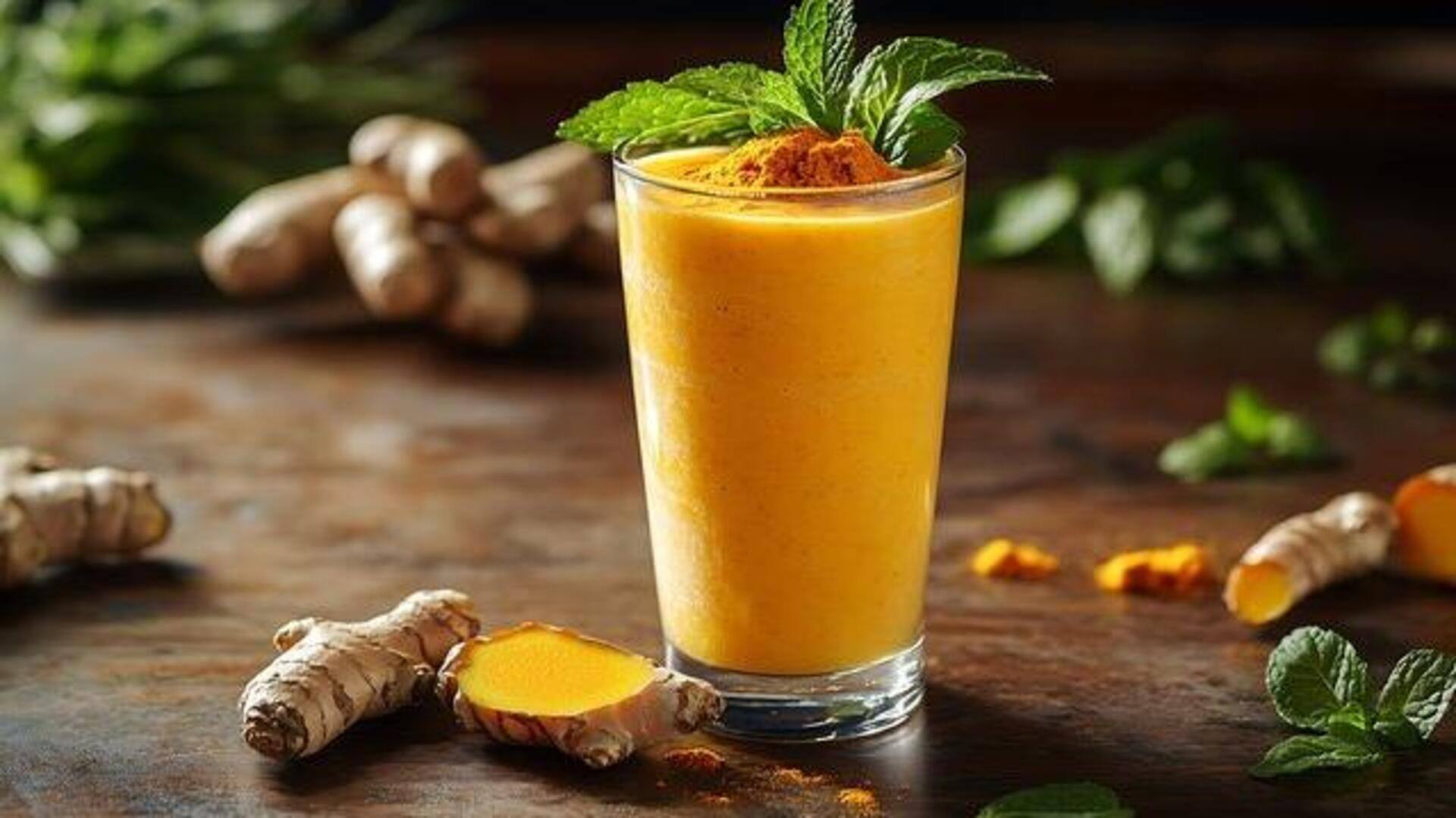 Sip and shine: Turmeric ginger smoothie 