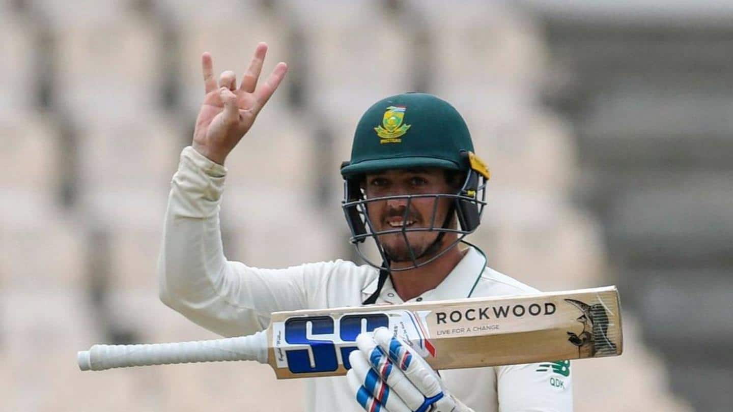 De Kock smashes sixth career Test ton De Kock smashes sixth career Test ton