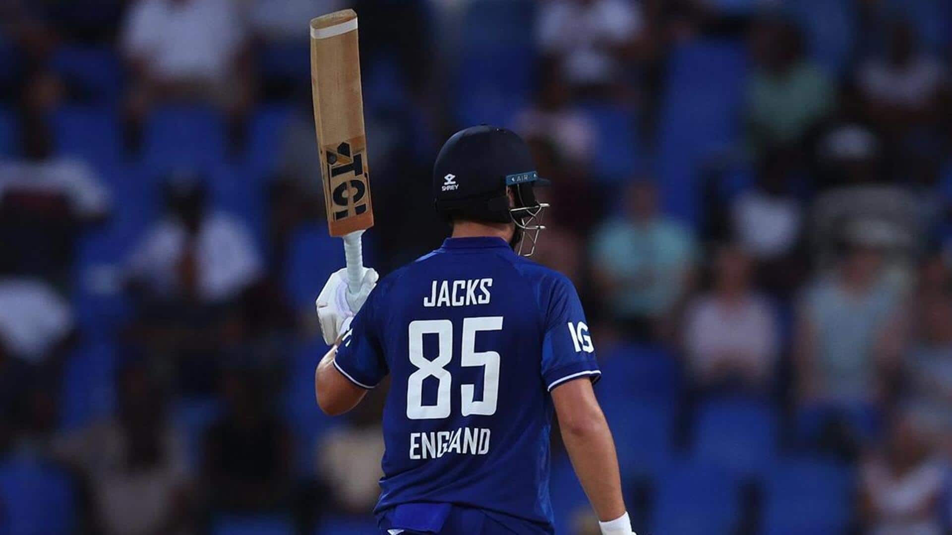 WI vs ENG: Will Jacks scores his second ODI fifty