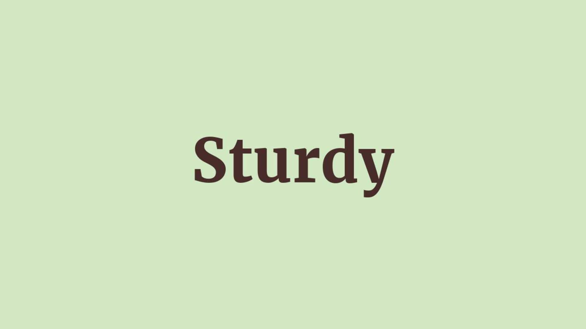 Word of the Day: Sturdy Word of the Day: Sturdy