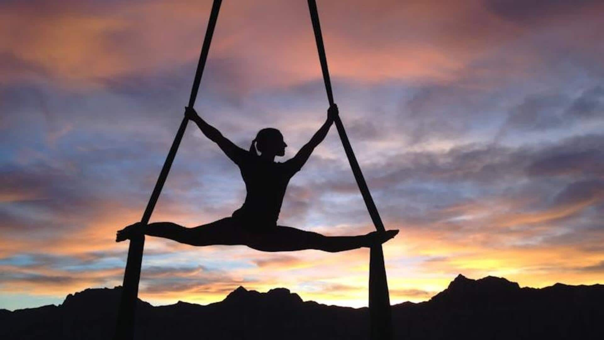 Enhance flexibility with aerial yoga