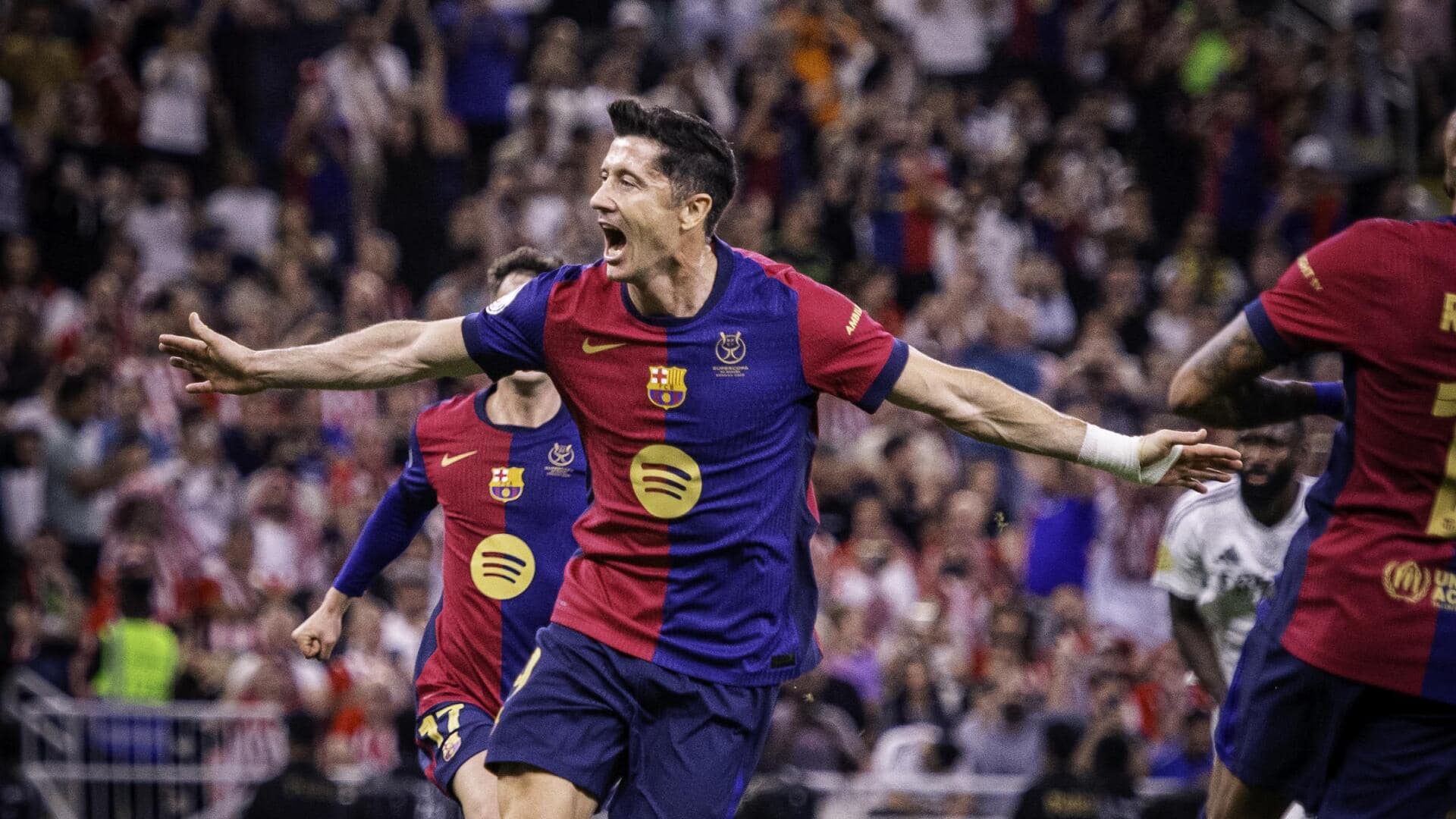 10-man Barcelona beat Real Madrid 5-2, win Spanish Super Cup