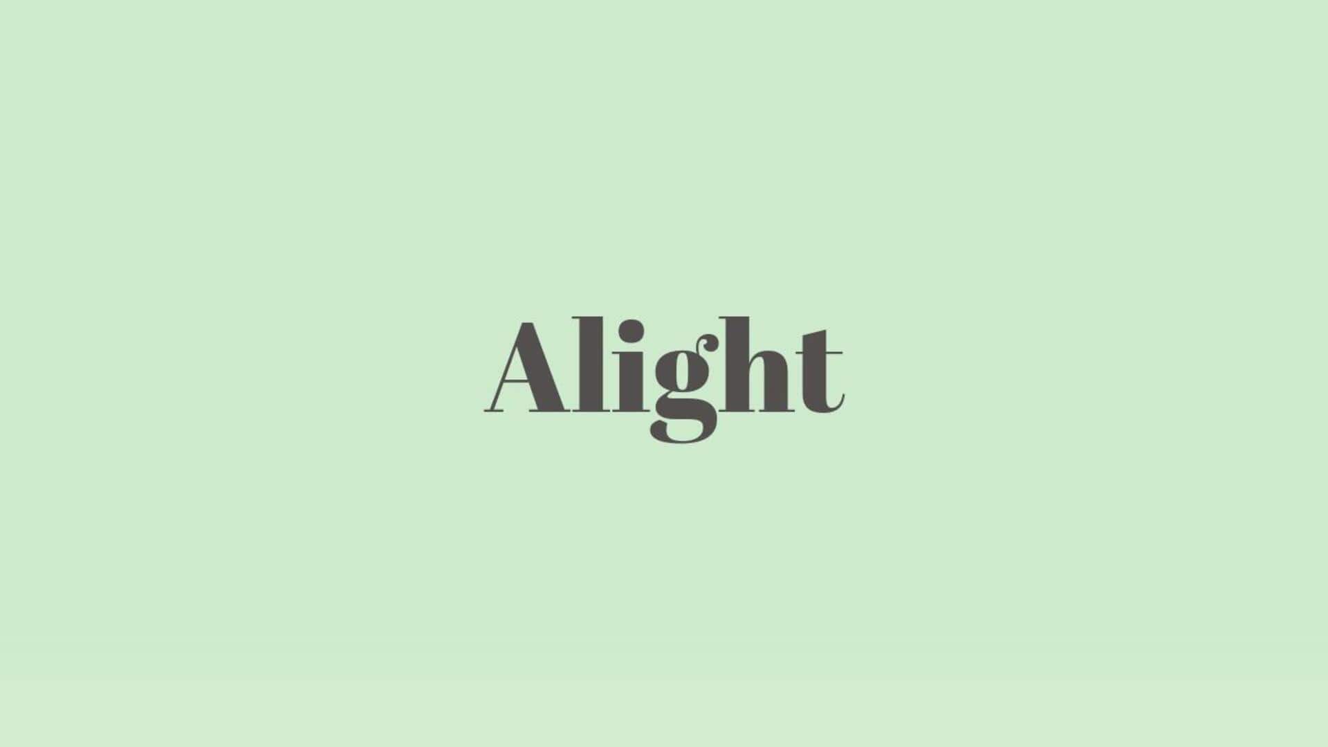 Word of the Day: Alight