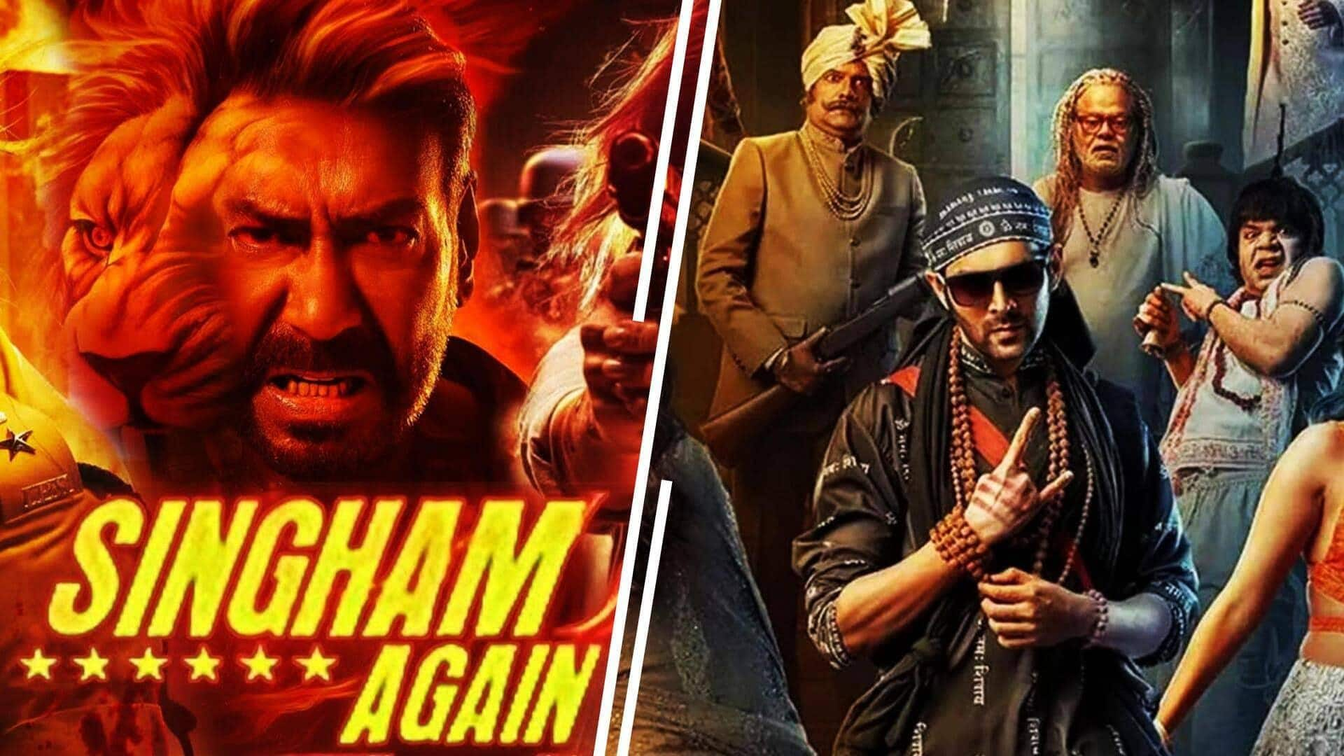 'Singham Again' v/s 'Bhool Bhulaiyaa': T-Series demands equal screen space