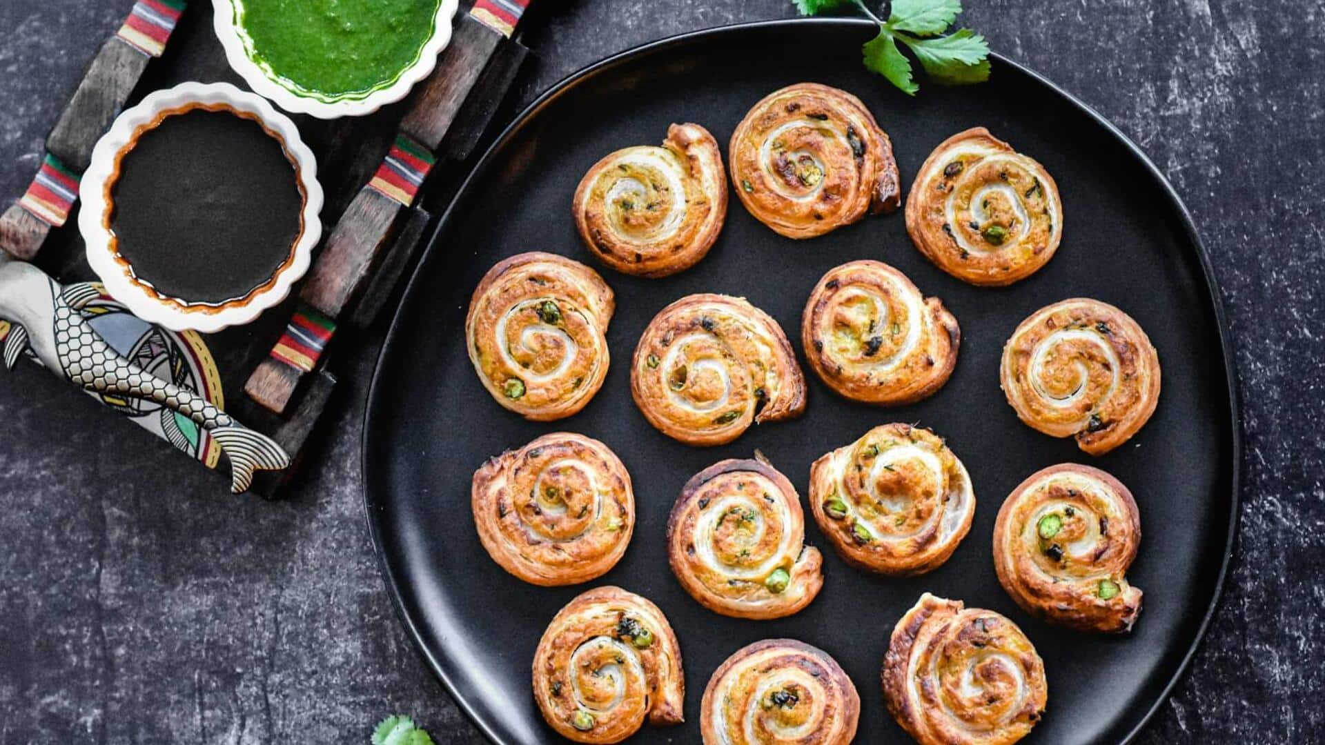 Indian breakfast pinwheels: Quick, savory rolls for active mornings