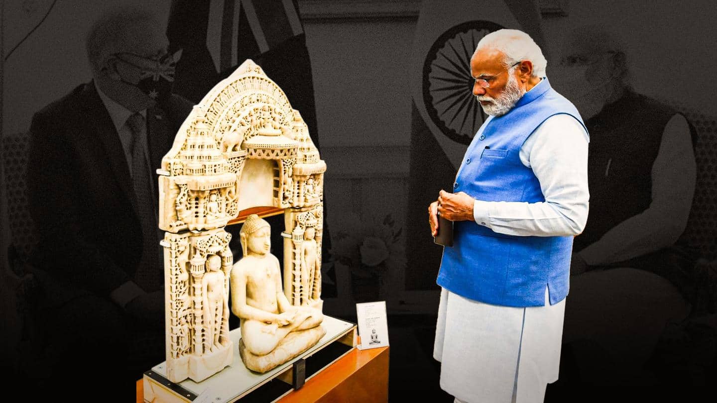 Australia returns 29 Indian artifacts ahead of Modi-Morrison bilateral meet