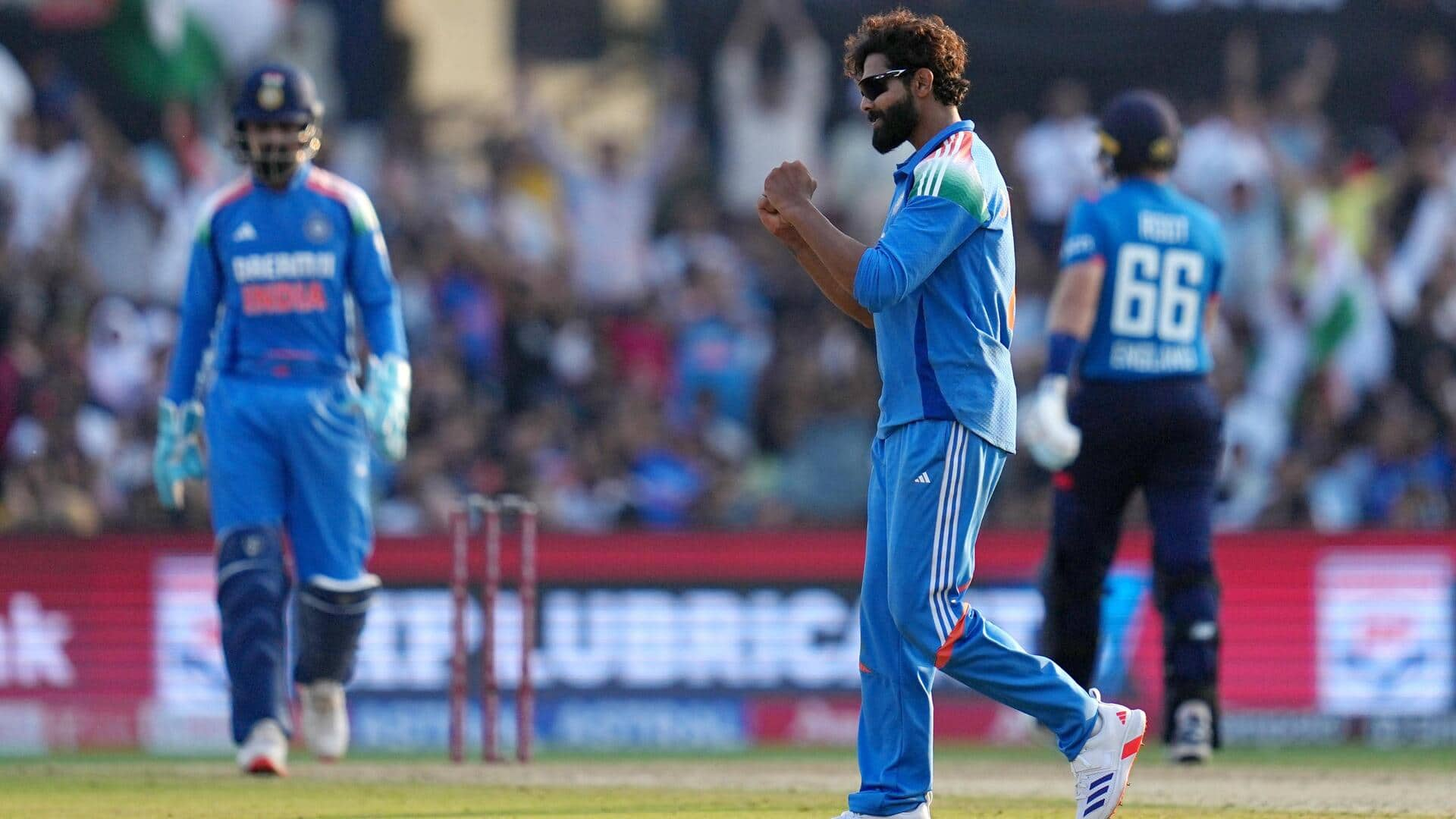 2nd ODI: England compile 304 against India; Jadeja takes three