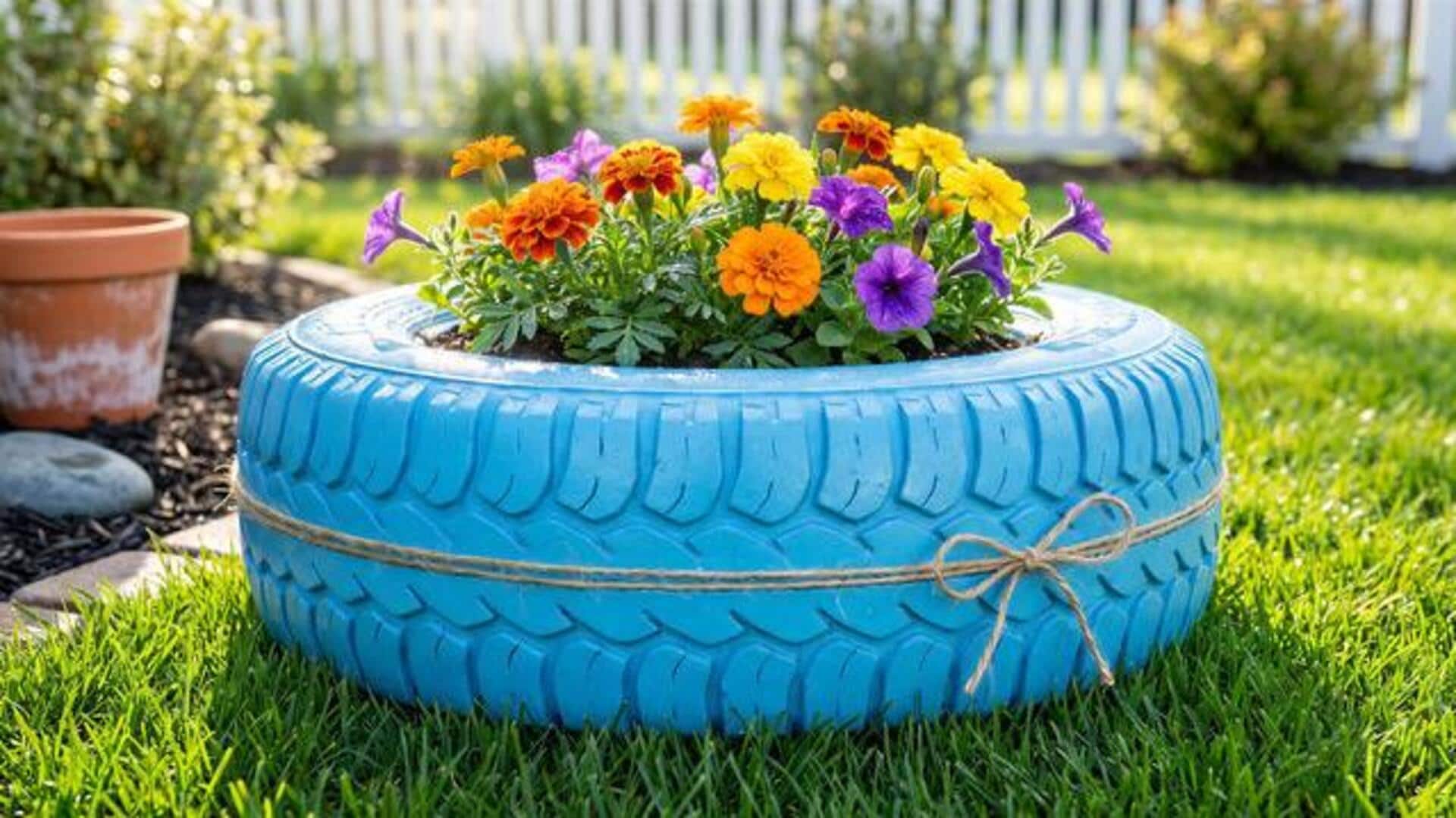 How to make unique planters from old tires 