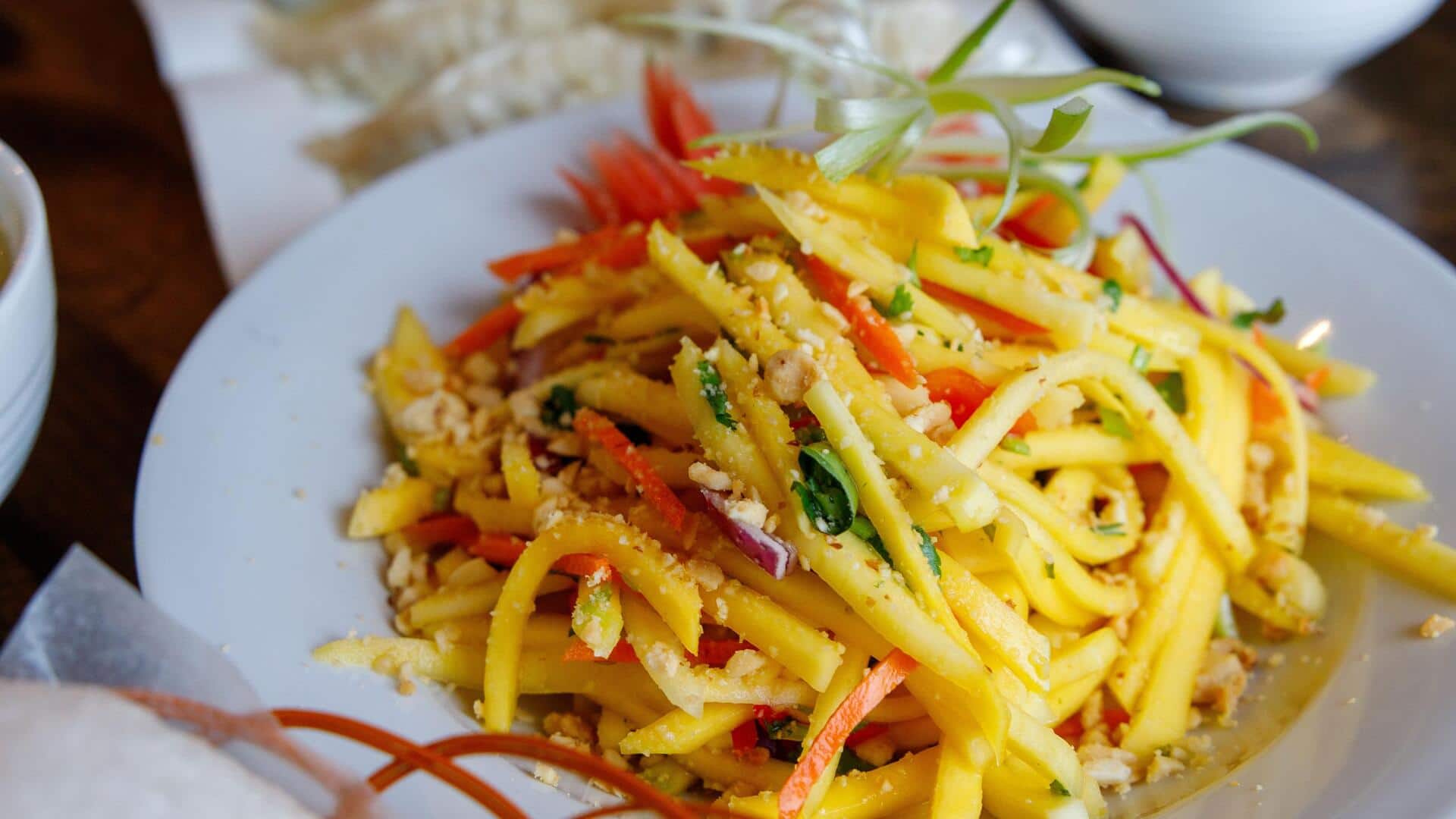 Peanuts and mango make a surprisingly tasty salad combo