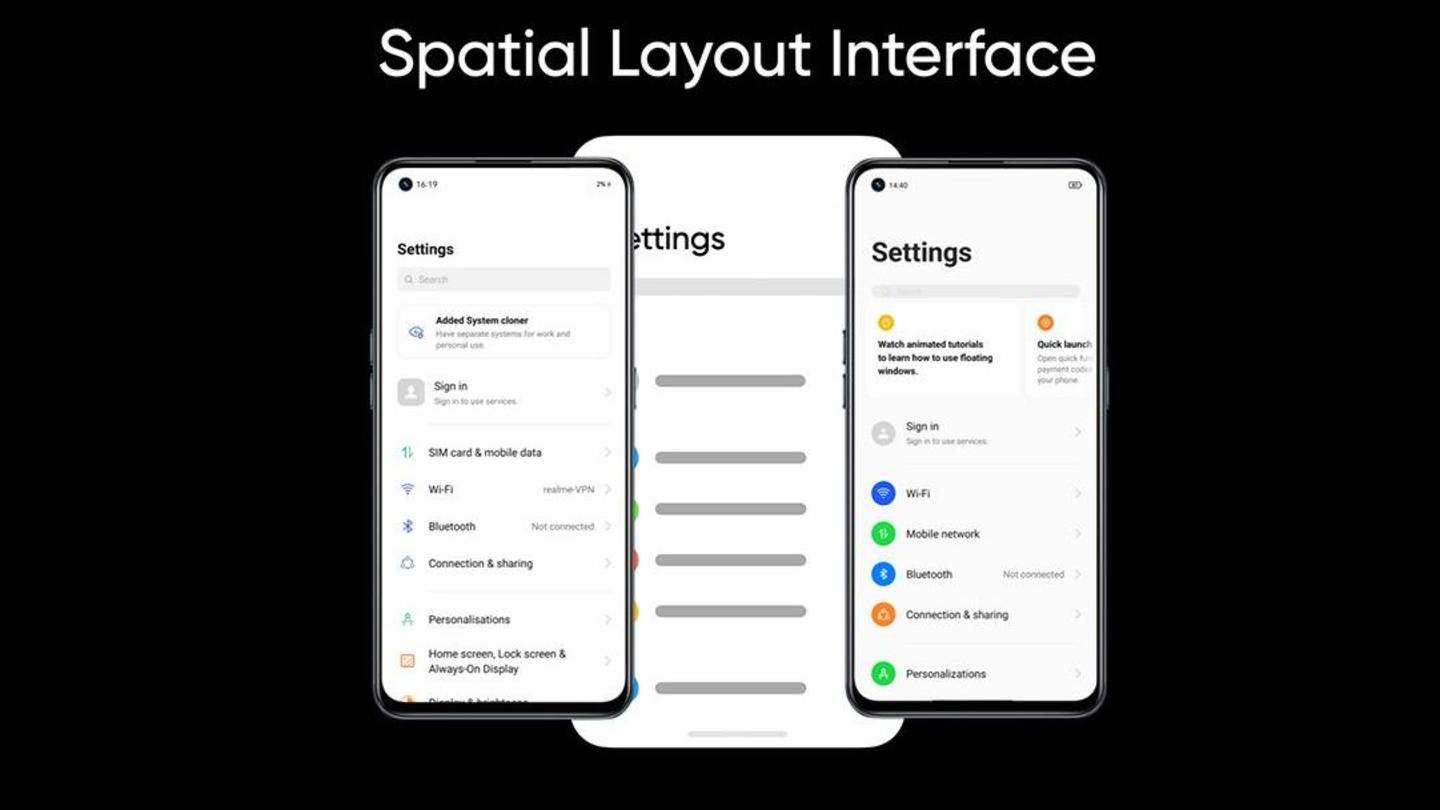Realme UI 3.0 is based on Fluid Space Design Realme UI 3.0 is based on Fluid Space Design