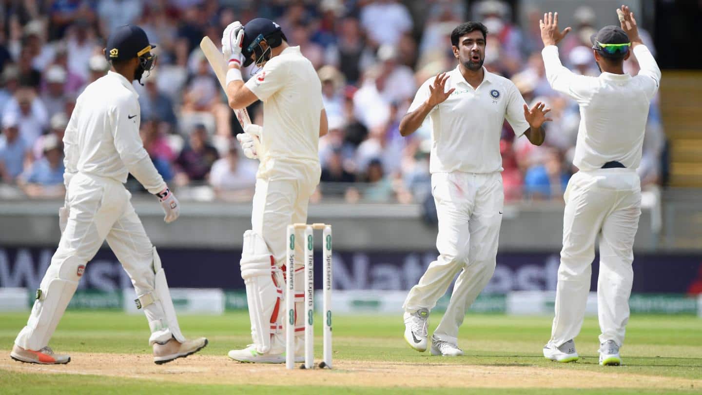 How many times has R Ashwin dismissed Joe Root (Tests)?