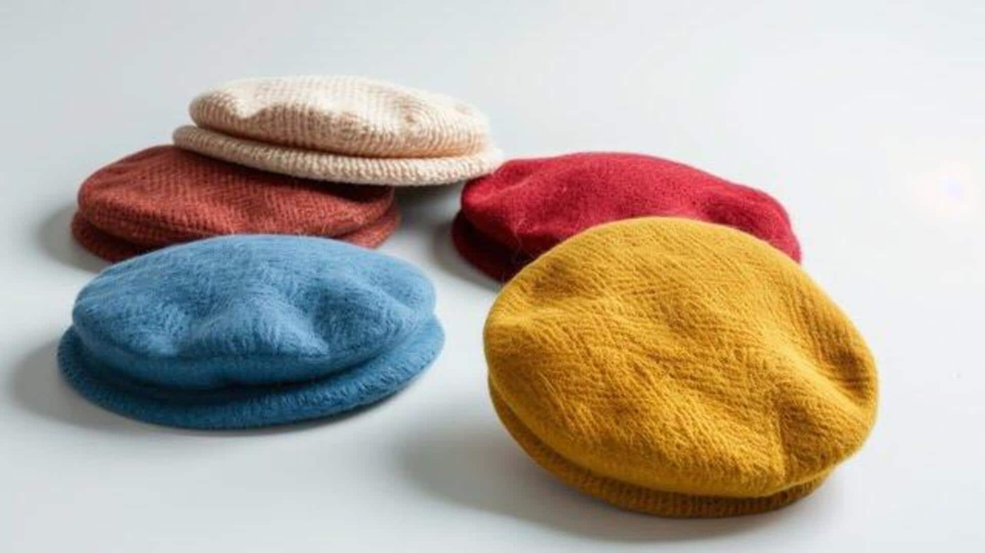 How to pair wool berets with dresses