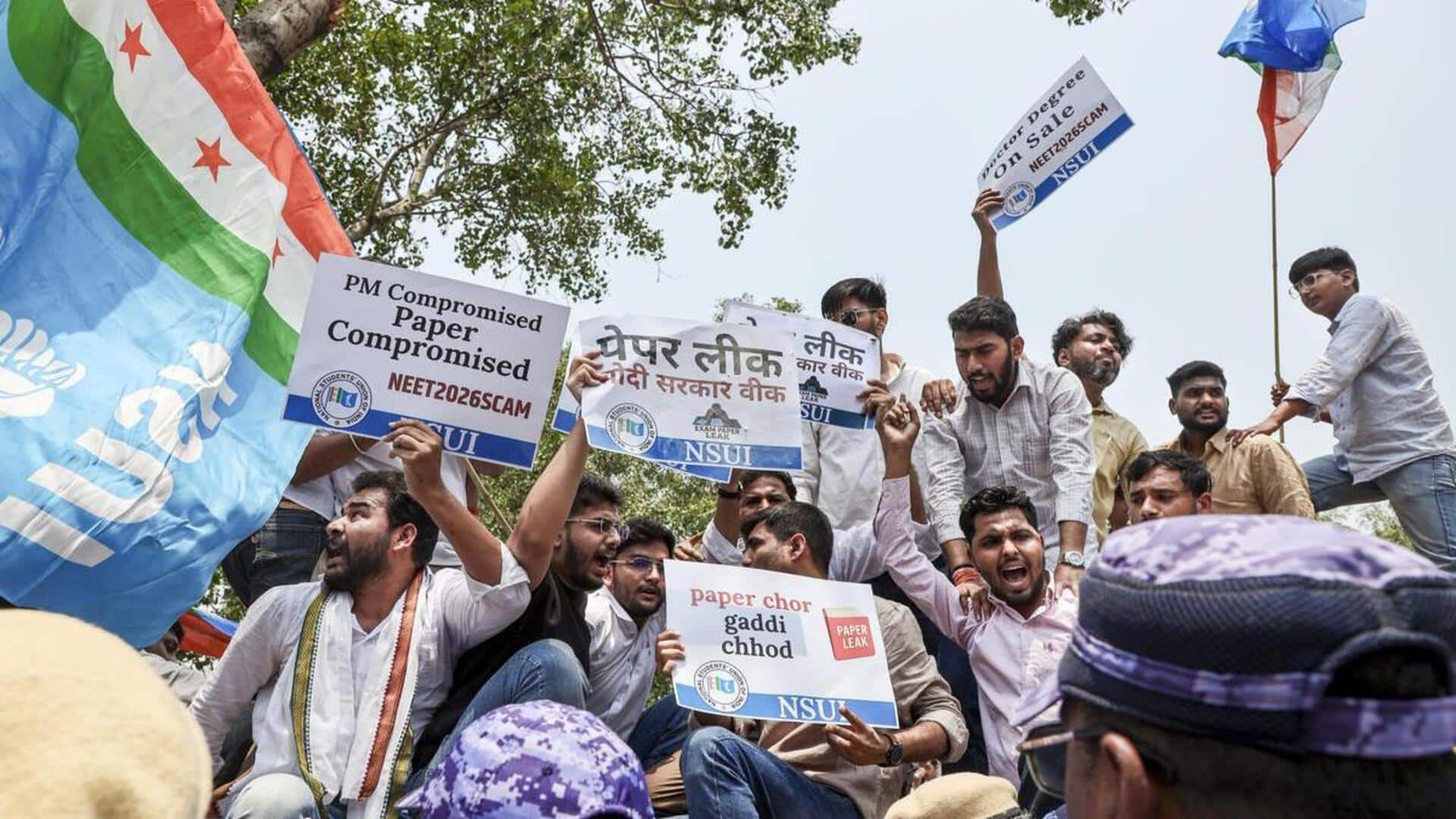 Students erupt in protest after NEET paper leak scandal