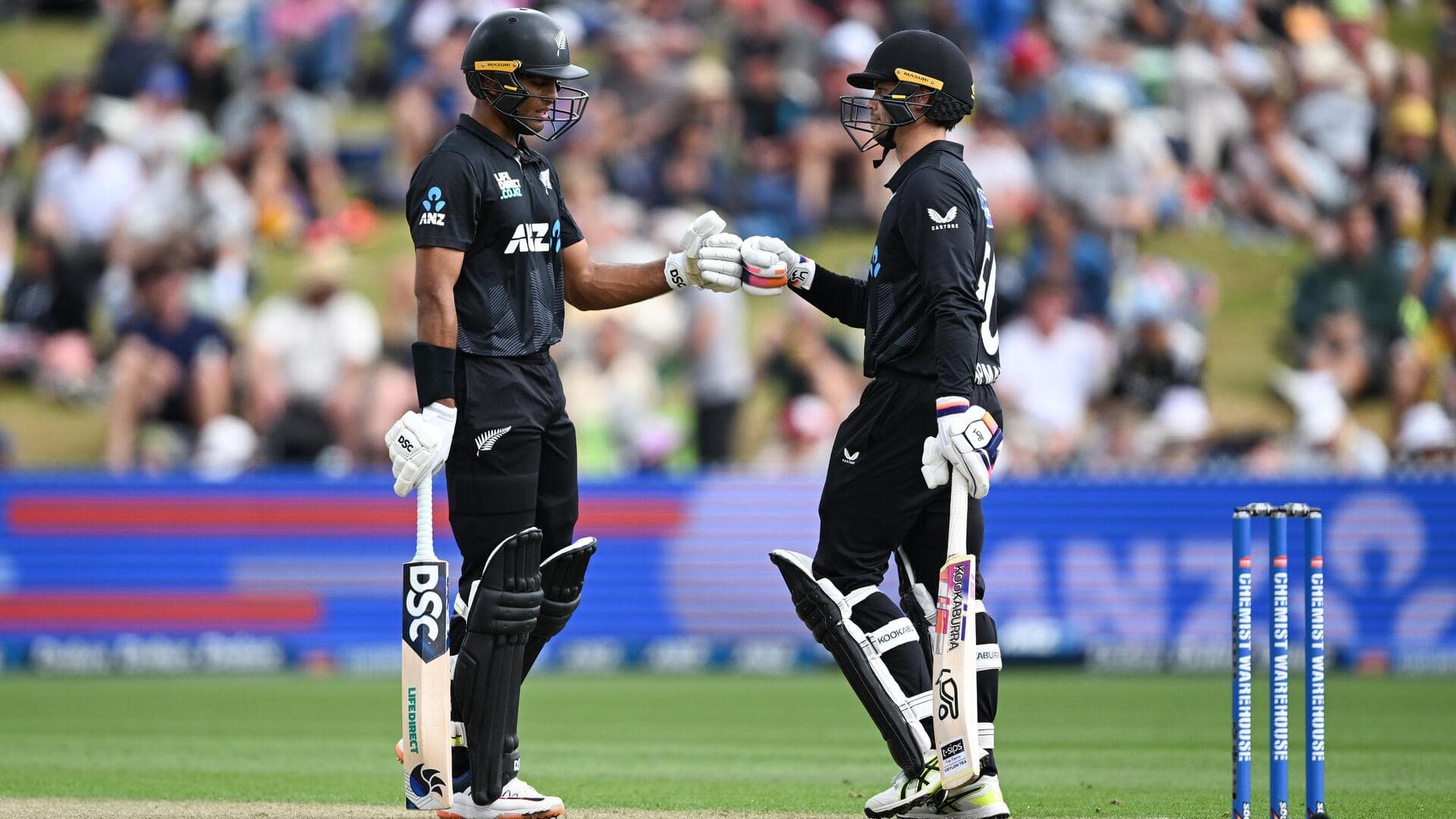 2nd ODI: Ravindra-Chapman century-plus stand powers NZ against SL