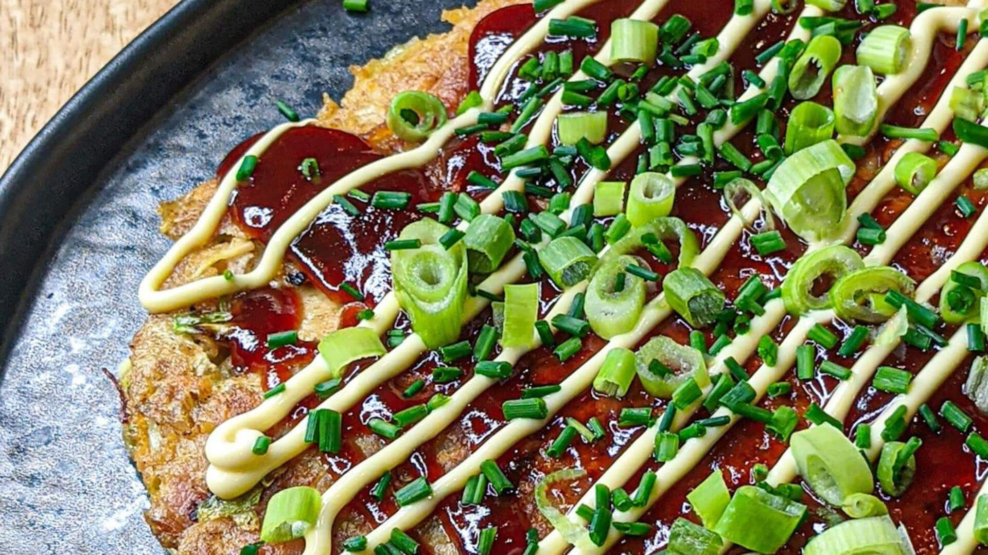 Japanese vegan okonomiyaki Hiroshima-style recipe