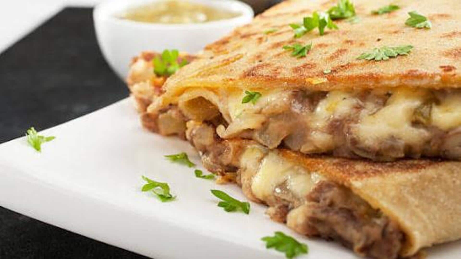 Quick and healthy: Bean and cheese quesadillas