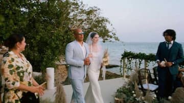 Vin Diesel walks late Paul Walker's daughter down the aisle
