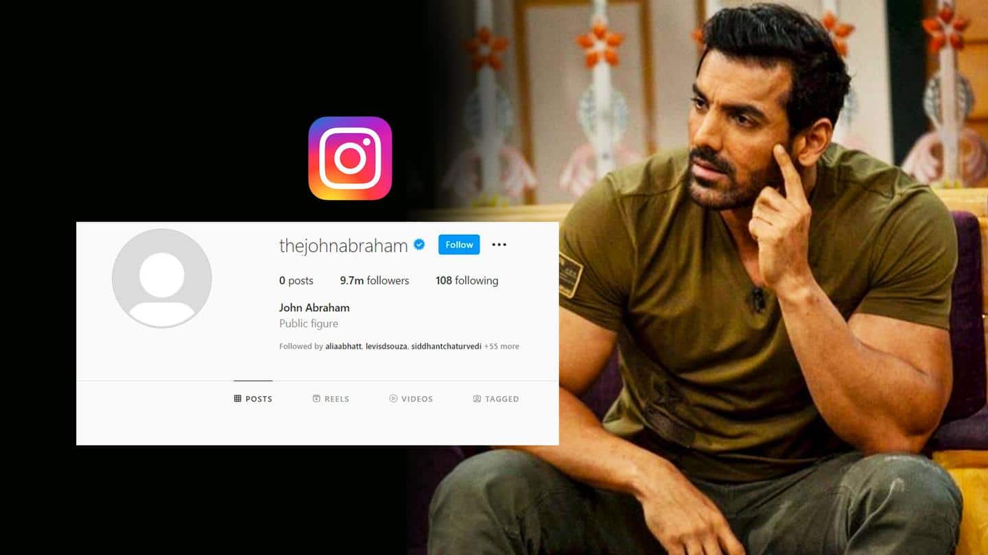 John Abraham deletes his Instagram posts, retains Twitter ones though