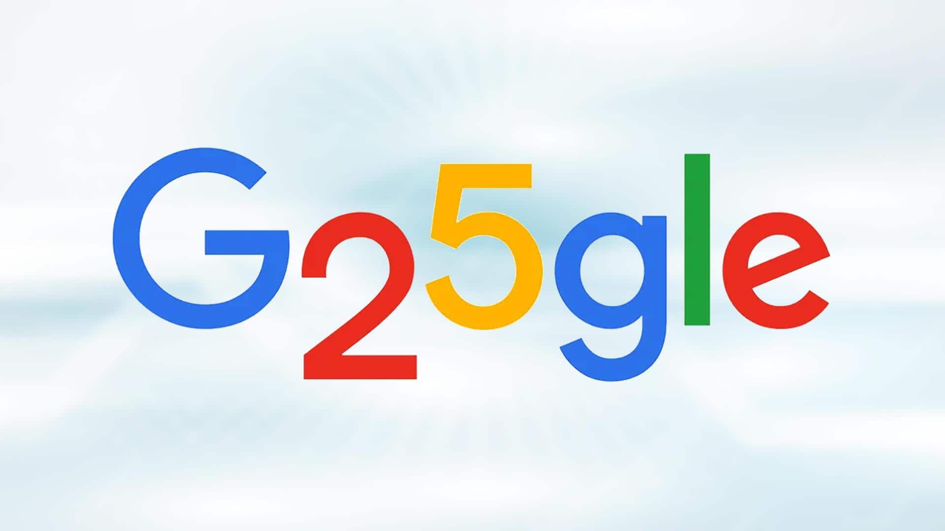Google turns 25; celebrates with a special Doodle