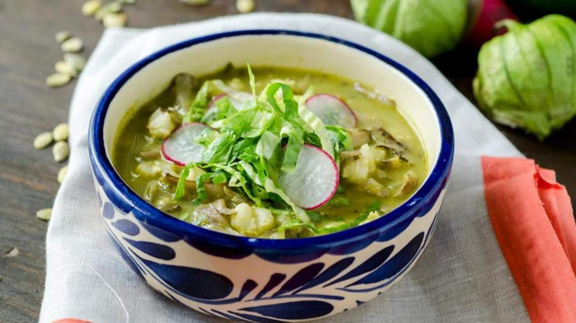 Check out this Mexican vegan pozole verde recipe