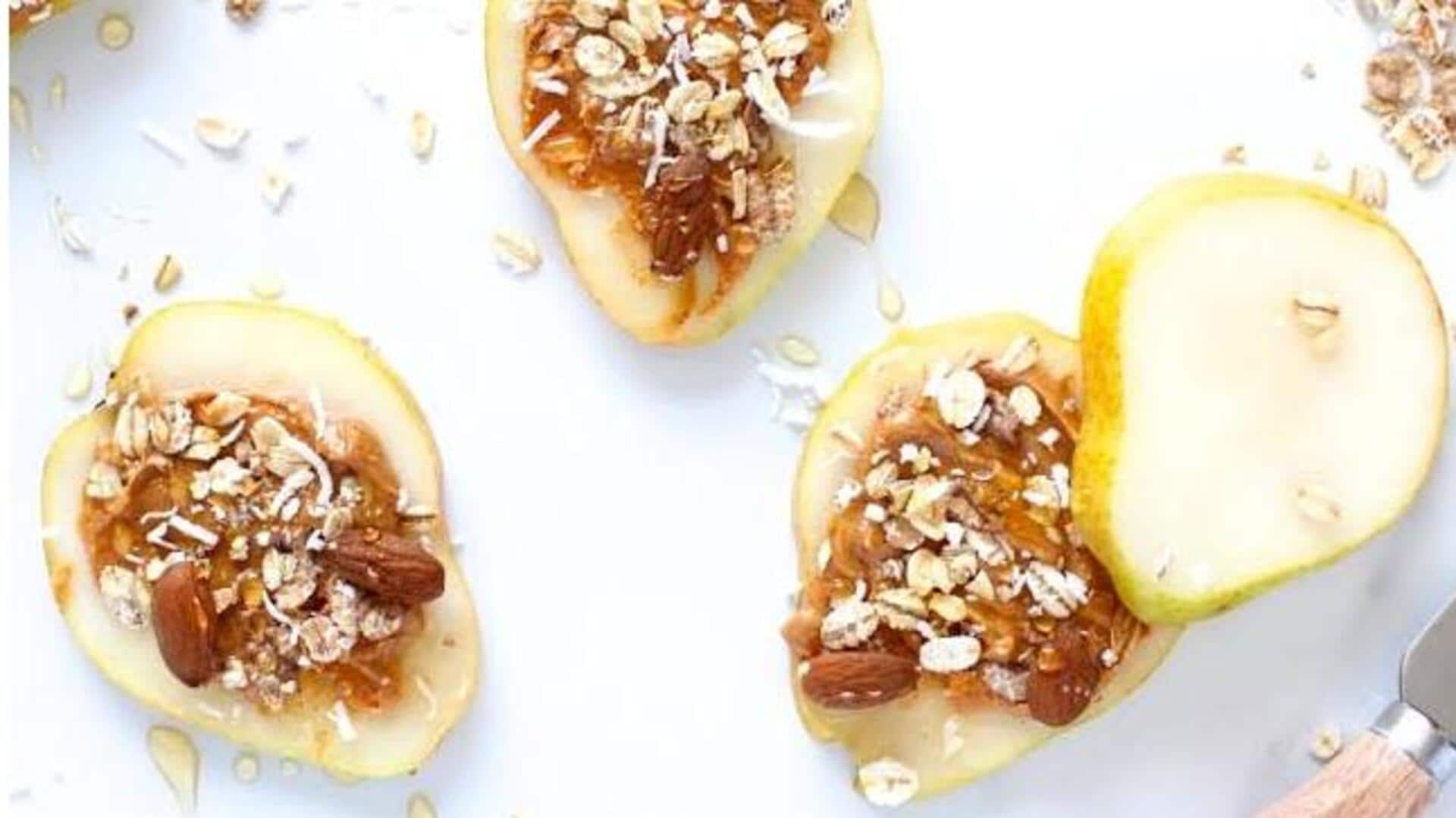 Tasty fix: Pear and almond butter slices