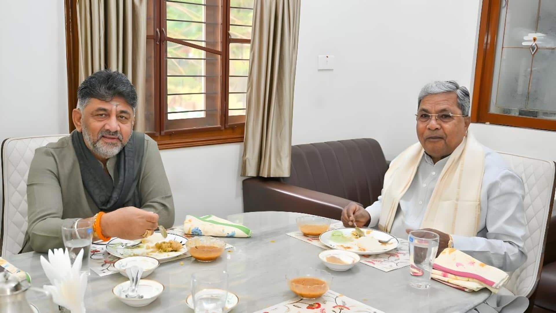 'No differences, no confusion': Siddaramaiah-DK Shivakumar's statement after breakfast meet