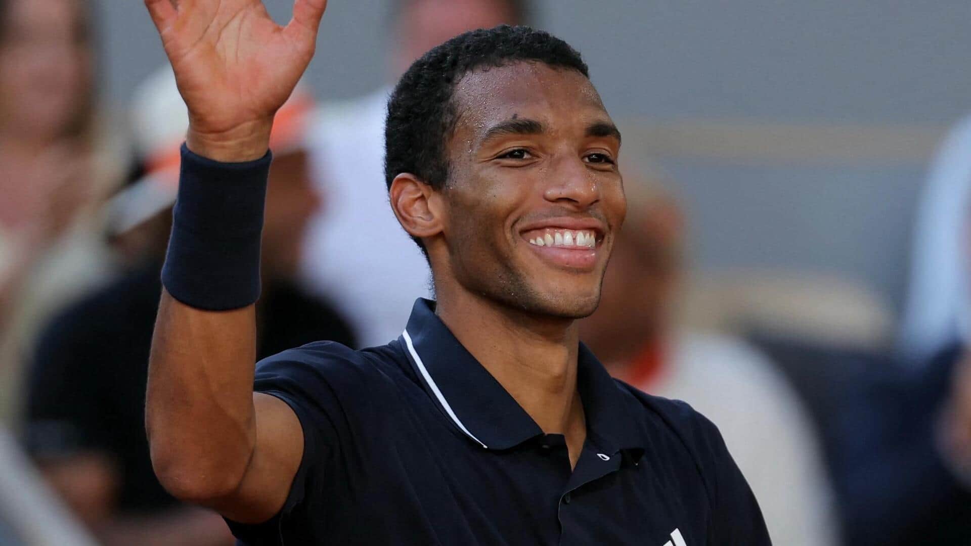 Felix Auger-Aliassime reaches his maiden French Open quarter-final: Stats