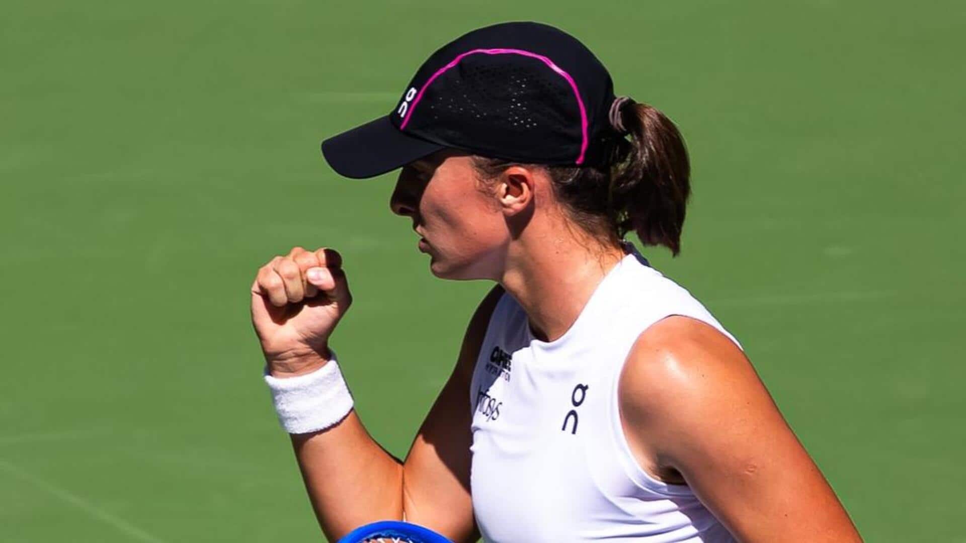 Iga Swiatek survives scare to progress at US Open: Stats