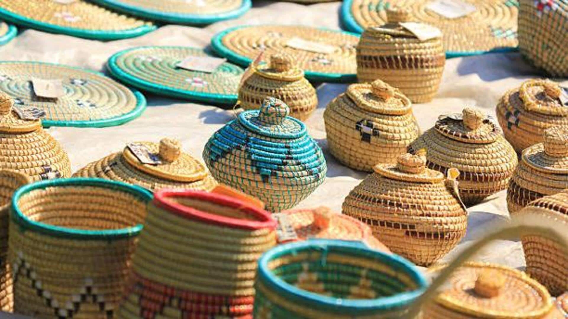 How to make colorful jute baskets