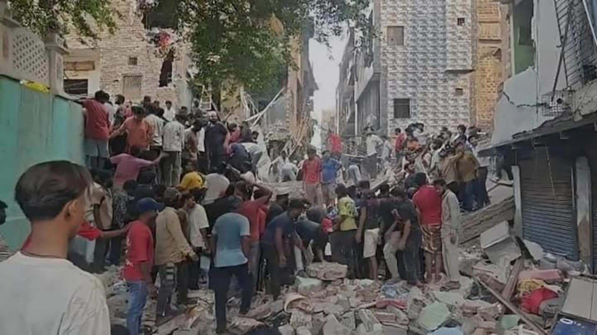 5-story building collapses in Delhi's Seemapuri, several trapped