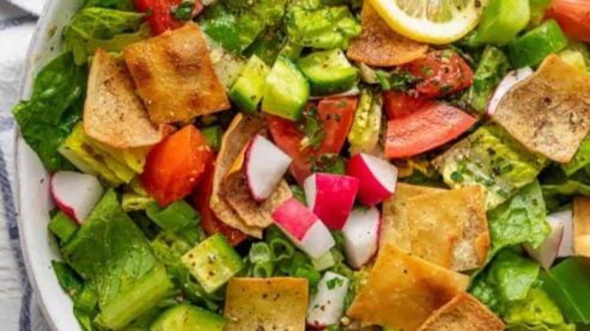 Try this Lebanese fattoush salad recipe at home