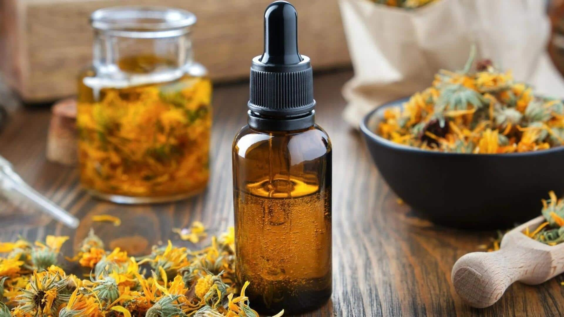 Soothing itchy skin with calendula oil