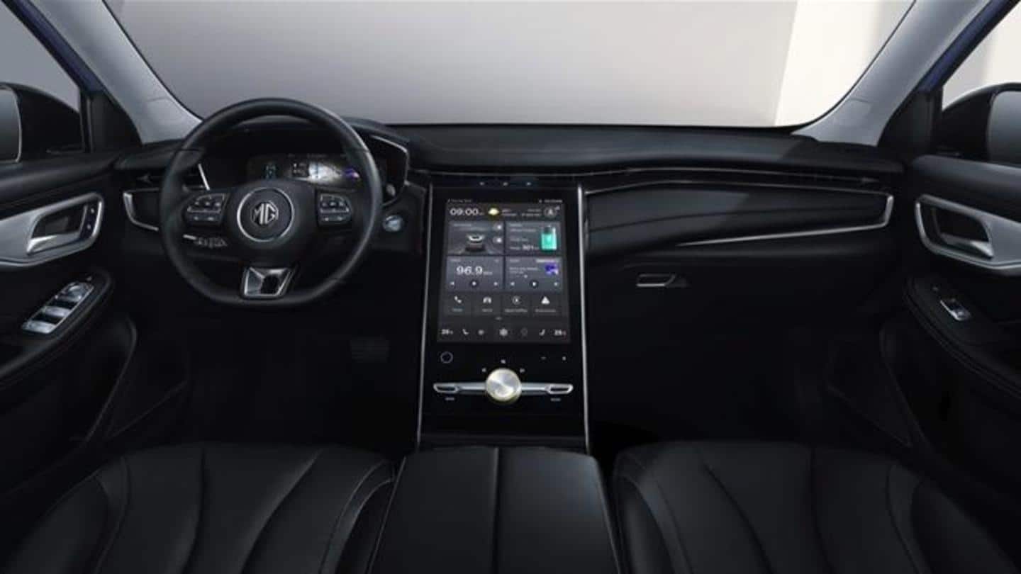 The vehicle has a massive 19.4-inch touchscreen infotainment console The vehicle has a massive 19.4-inch touchscreen infotainment console