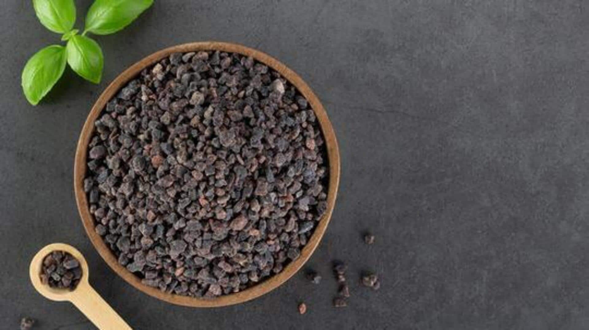 How to use black salt in vegetarian dishes 