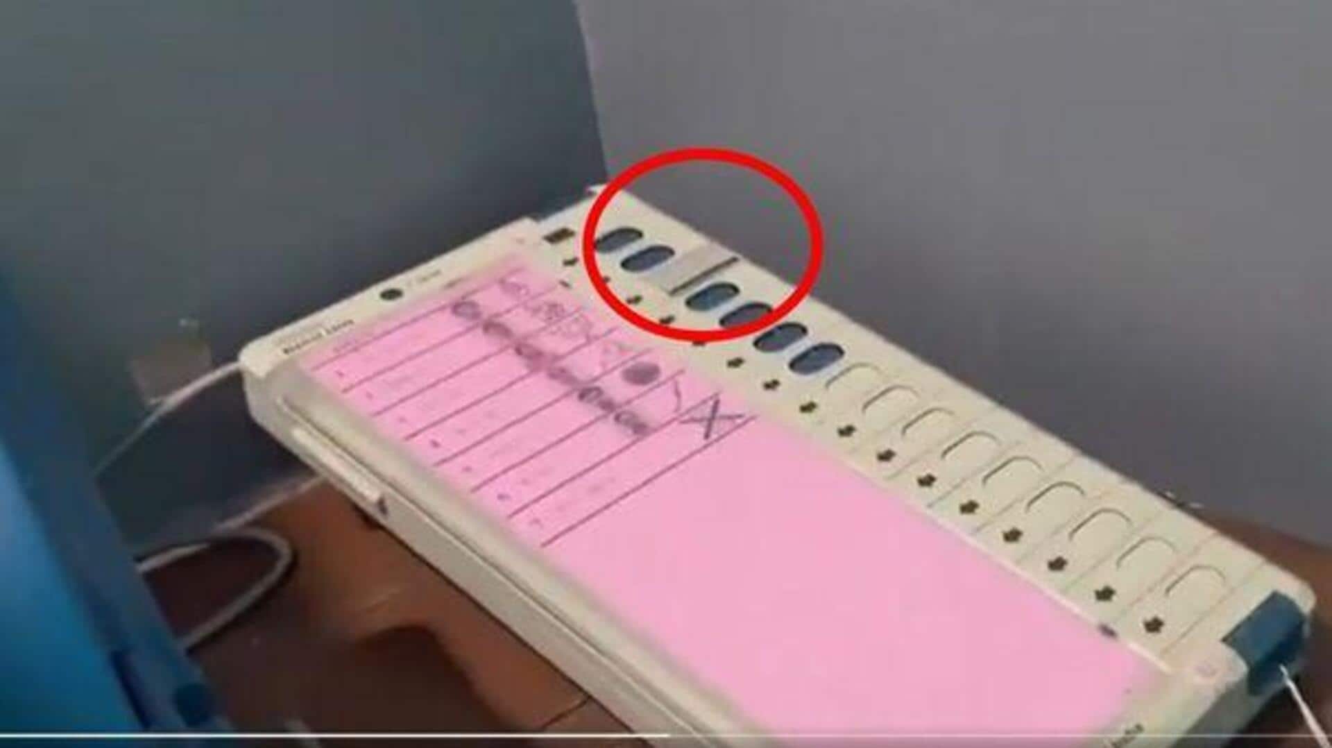BJP claims party button on EVM 'taped' in Bengal's Falta