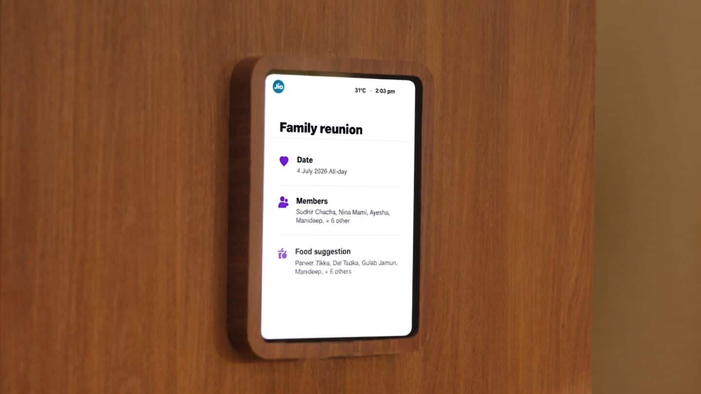 Reliance Jio unveils TeleFrame, an AI hub for connected homes 