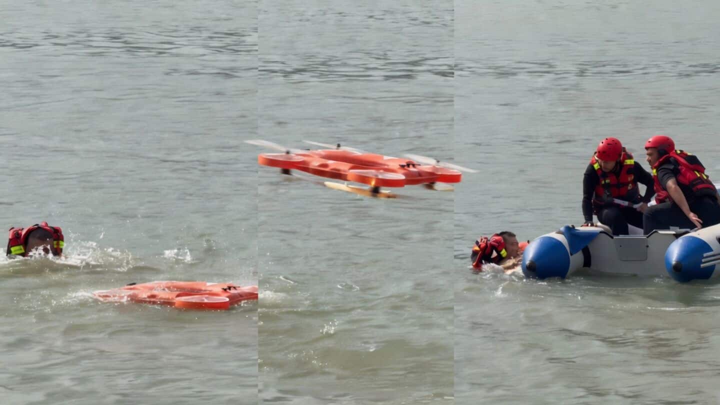 China's AI-powered flying robot can help rescue people from drowning