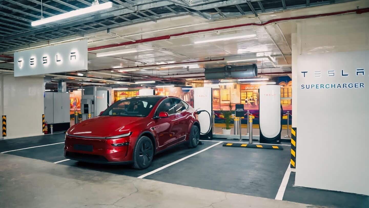 Tesla opens its 1st in-mall charging station in India