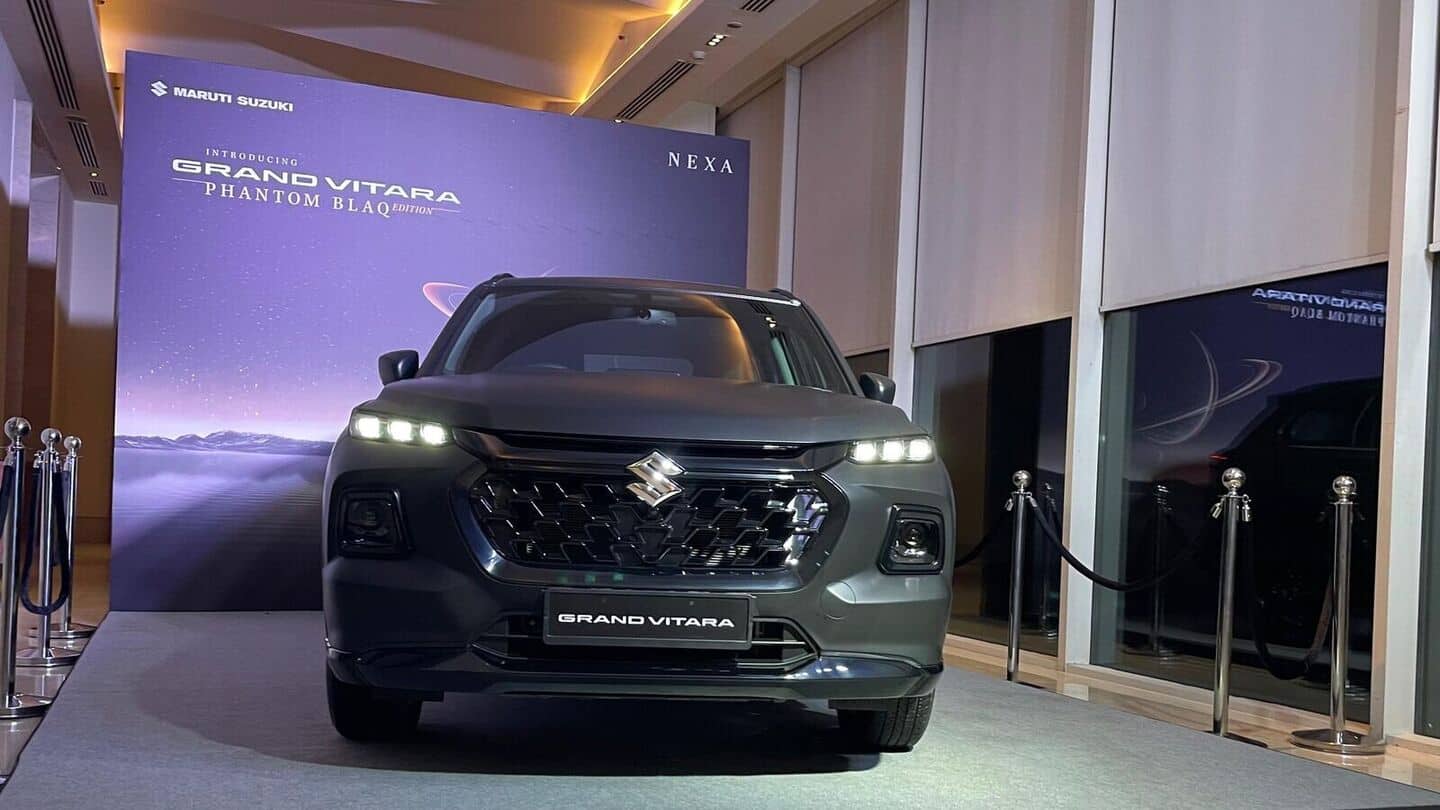 Maruti unveils 'Phantom Blaq' Grand Vitara, marking NEXA's 10th anniversary Maruti unveils 'Phantom Blaq' Grand Vitara, marking NEXA's 10th anniversary