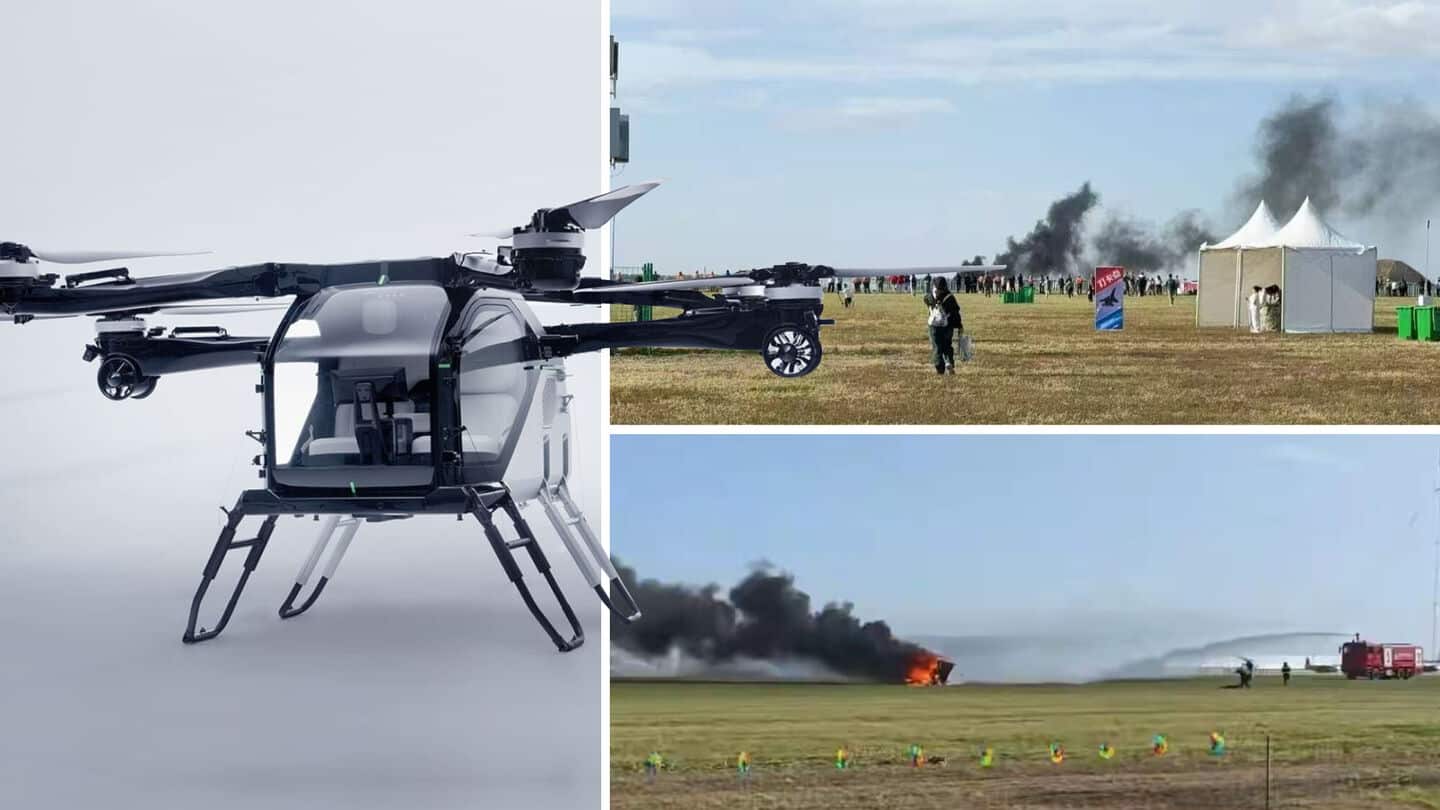 China: 2 flying taxis collide mid-air during a show rehearsal