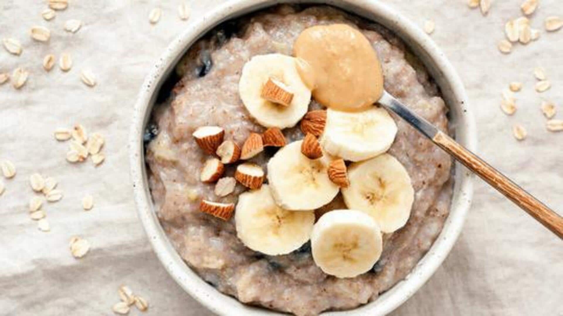 Quick and healthy: Oatmeal with nut butter 