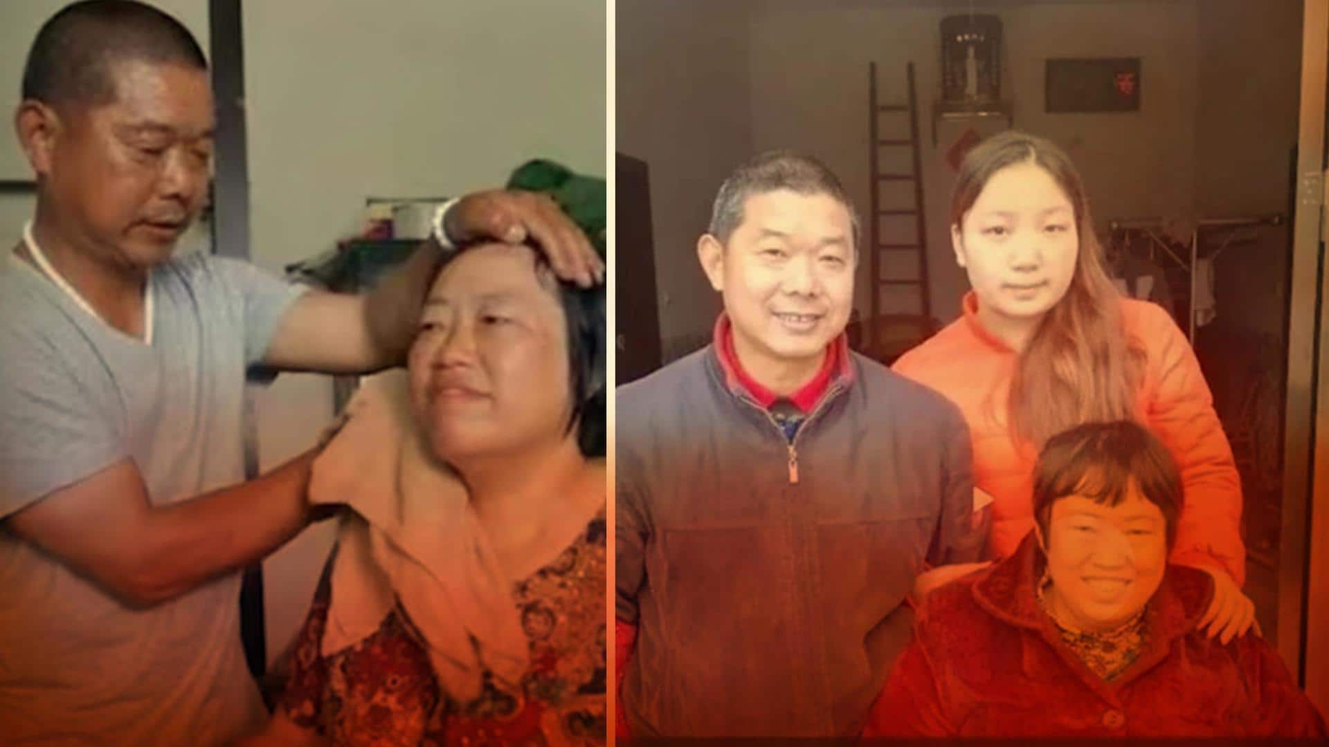 Chinese man takes care of paralyzed lover for 30 years