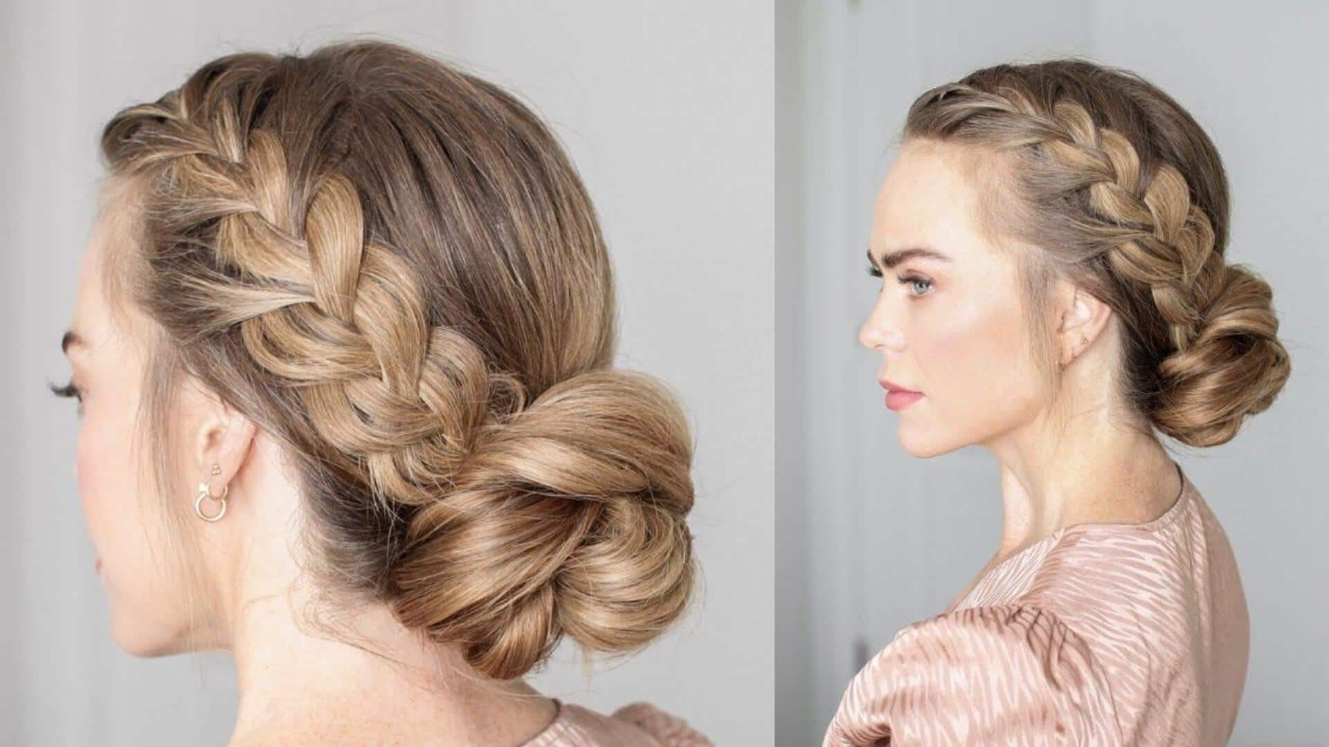 To stand out at the next party, try braided buns
