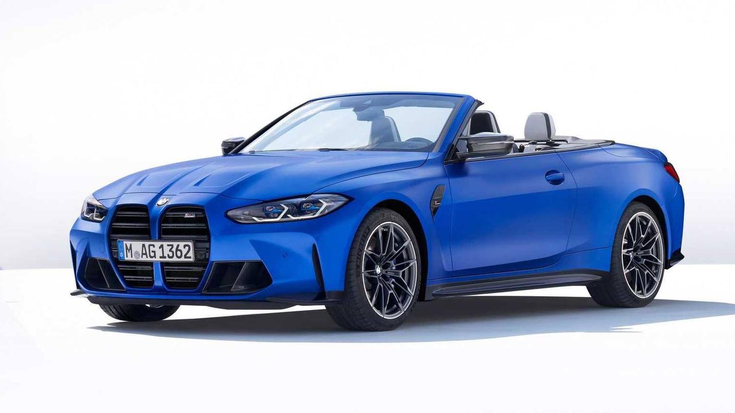 The car sports a large, blacked-out kidney grille The car sports a large, blacked-out kidney grille