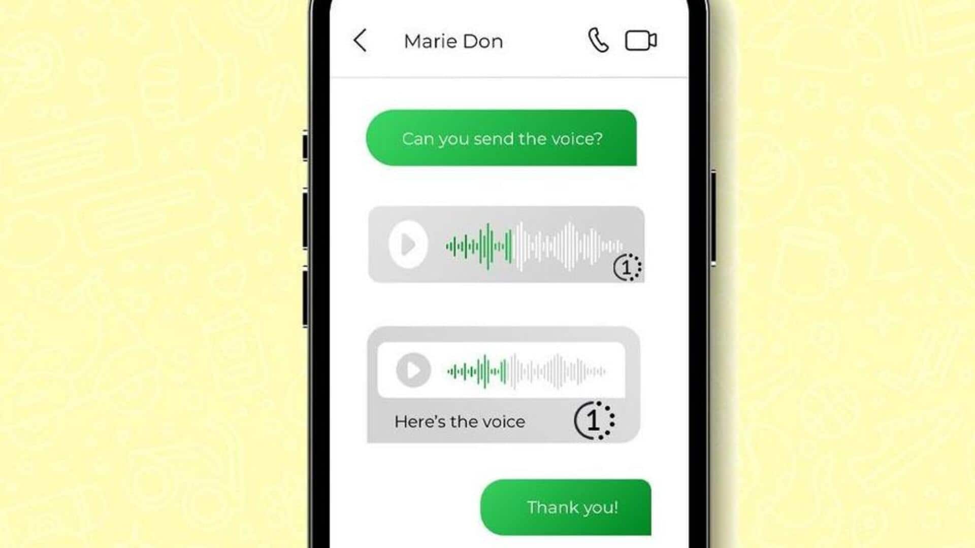 This WhatsApp feature automatically deletes voice messages after listening once