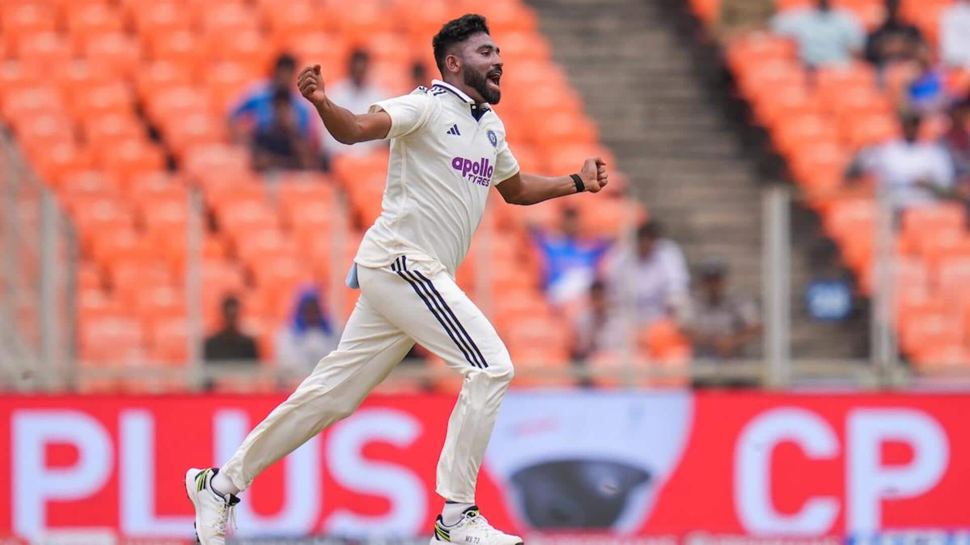 Ahmedabad Test: Mohammed Siraj scripts records with four-fer vs WI